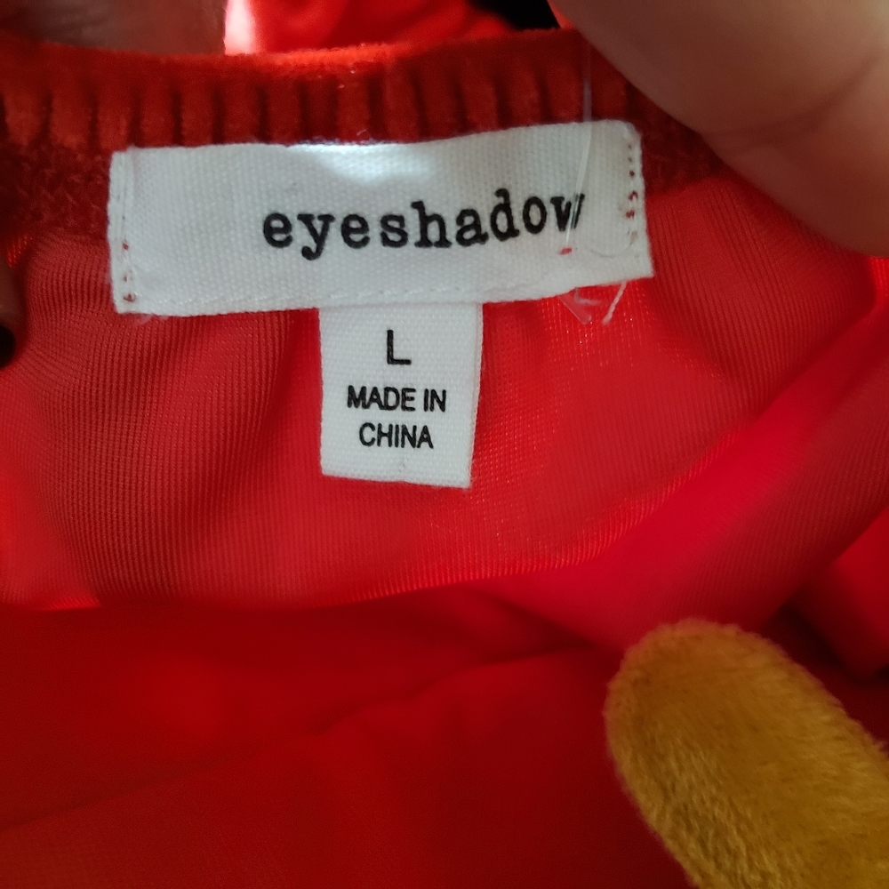 Eyeshadow Red Christmas Reindeer Velour Sz L - Picture 6 of 9